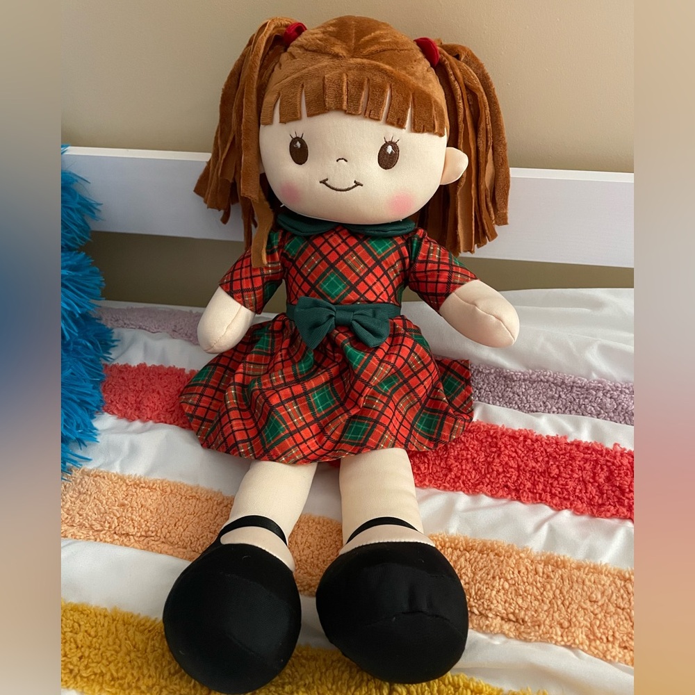 Christmas Doll with Brown Hair